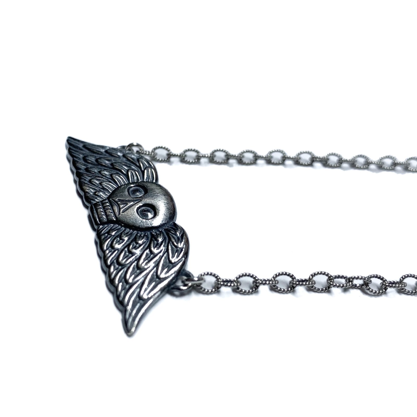 Mega Taphophile necklace in oxidized sterling silver Mega Taphophile necklace in oxidized sterling silver